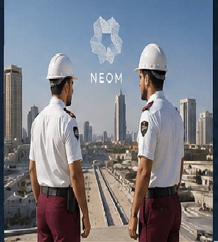 Security Guards Standing Guard at Entry Point Saudi Arabia